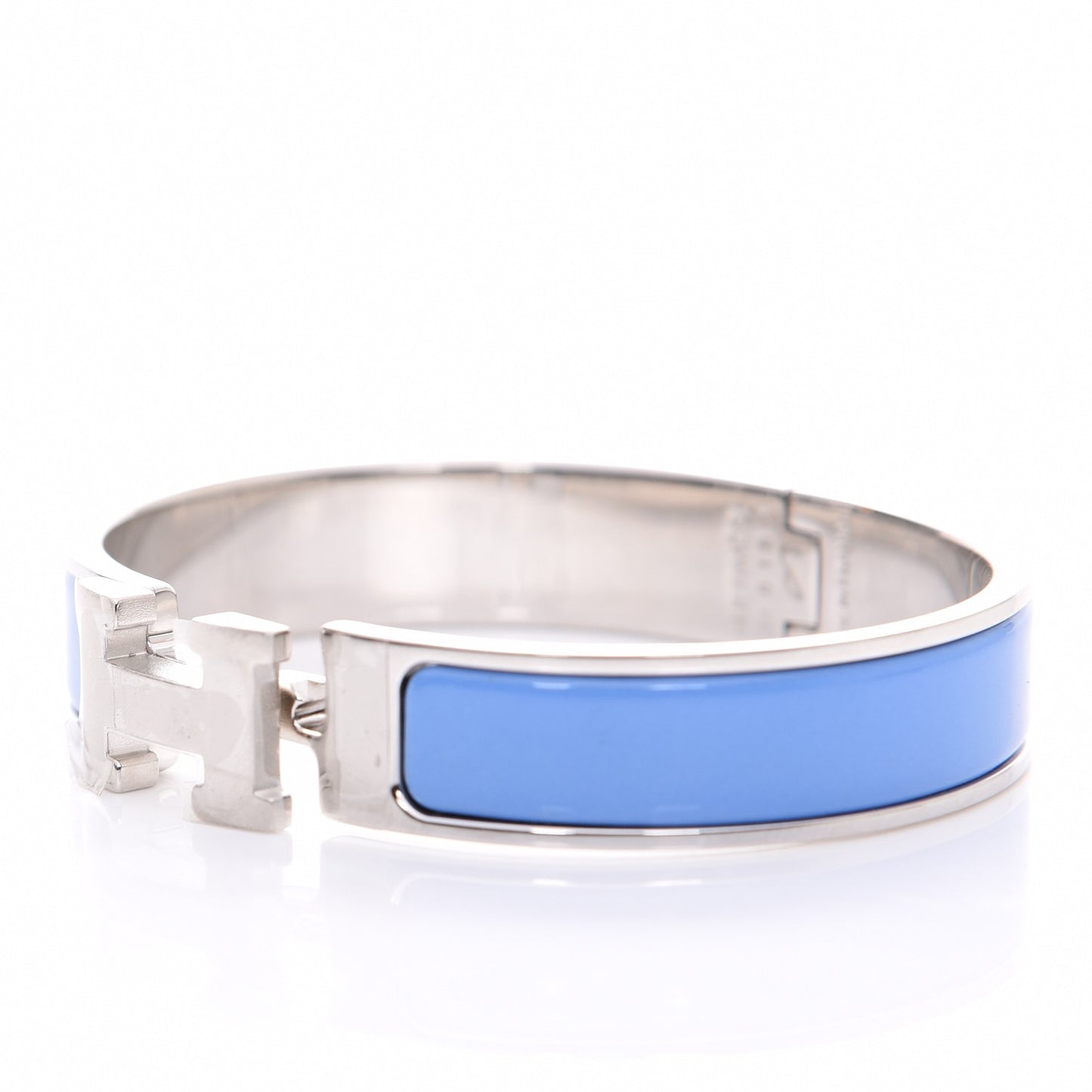 Enamel Narrow Clic Clac H Bracelet PM Bleu Transat