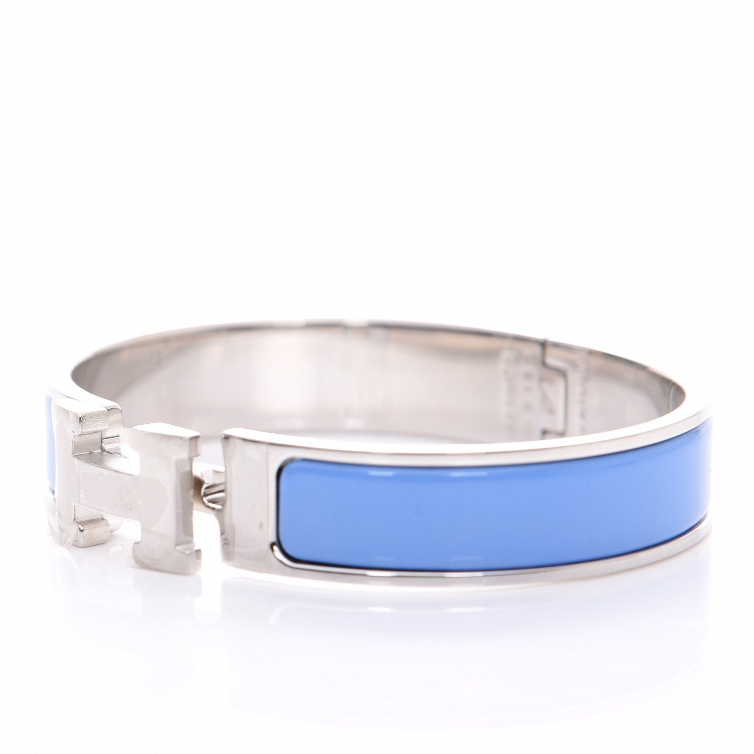 Hermes Enamel Narrow Clic Clac H Bracelet PM Bleu Transat 5 of 9