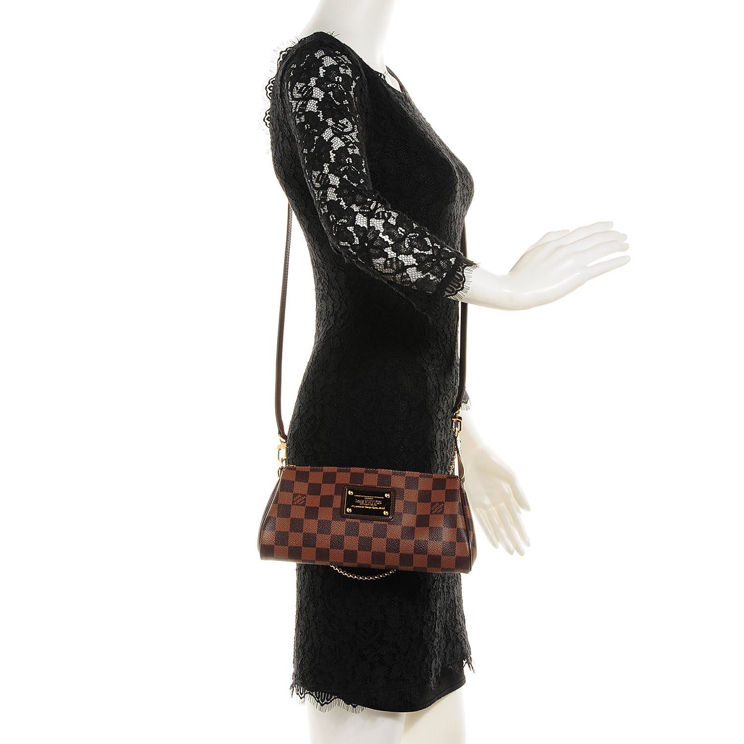 Louis Vuitton Damier Ebene Eva Clutch 2 of 7