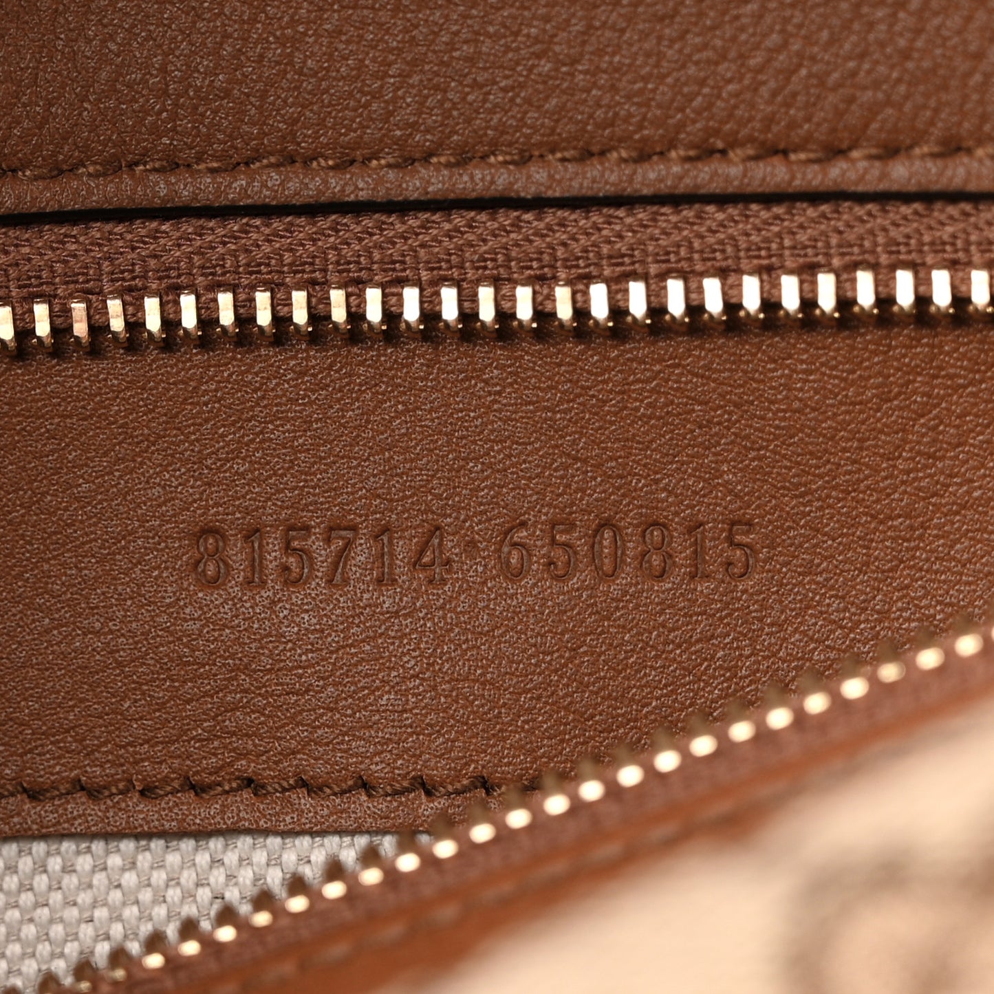 GG Monogram Calfskin Medium Blondie Top Handle Bag Beige Dark Brown