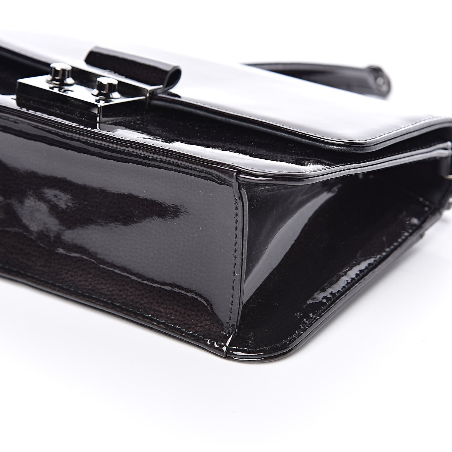 Christian Dior Patent Shoulder Bag Black 9 of 10