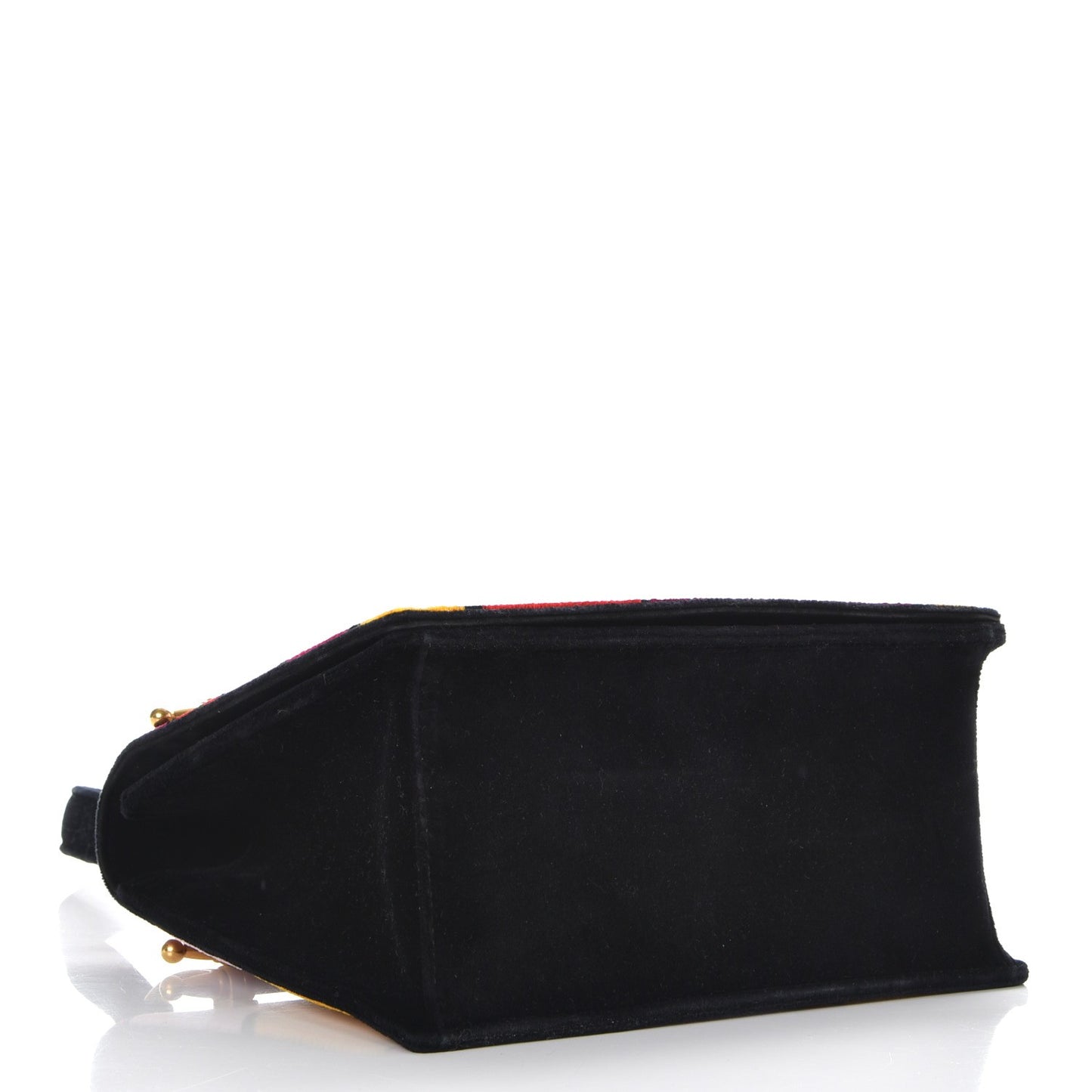 Velvet Abstract Top Handle Bag Ribes