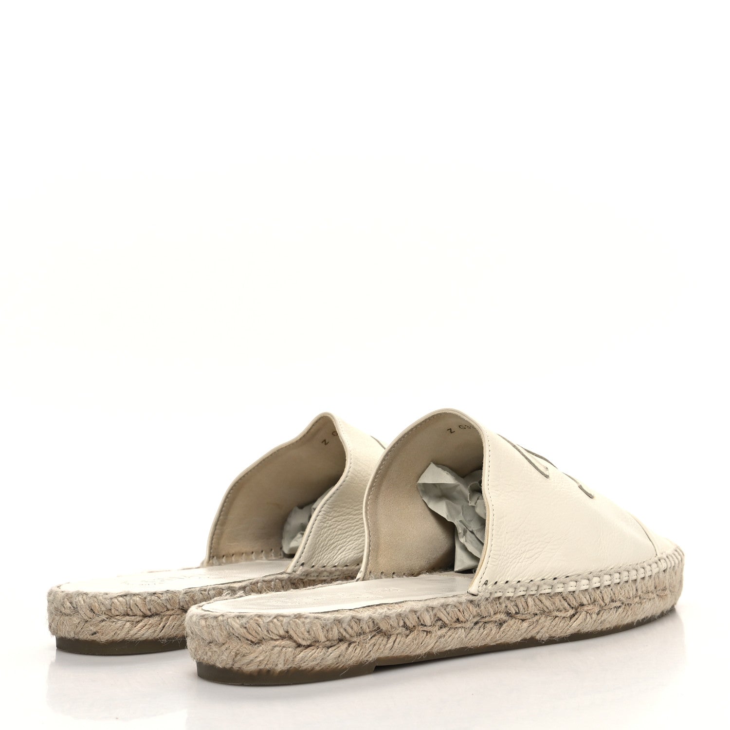 Chanel Goatskin CC Espadrille Mules 40 Ivory 4 of 9