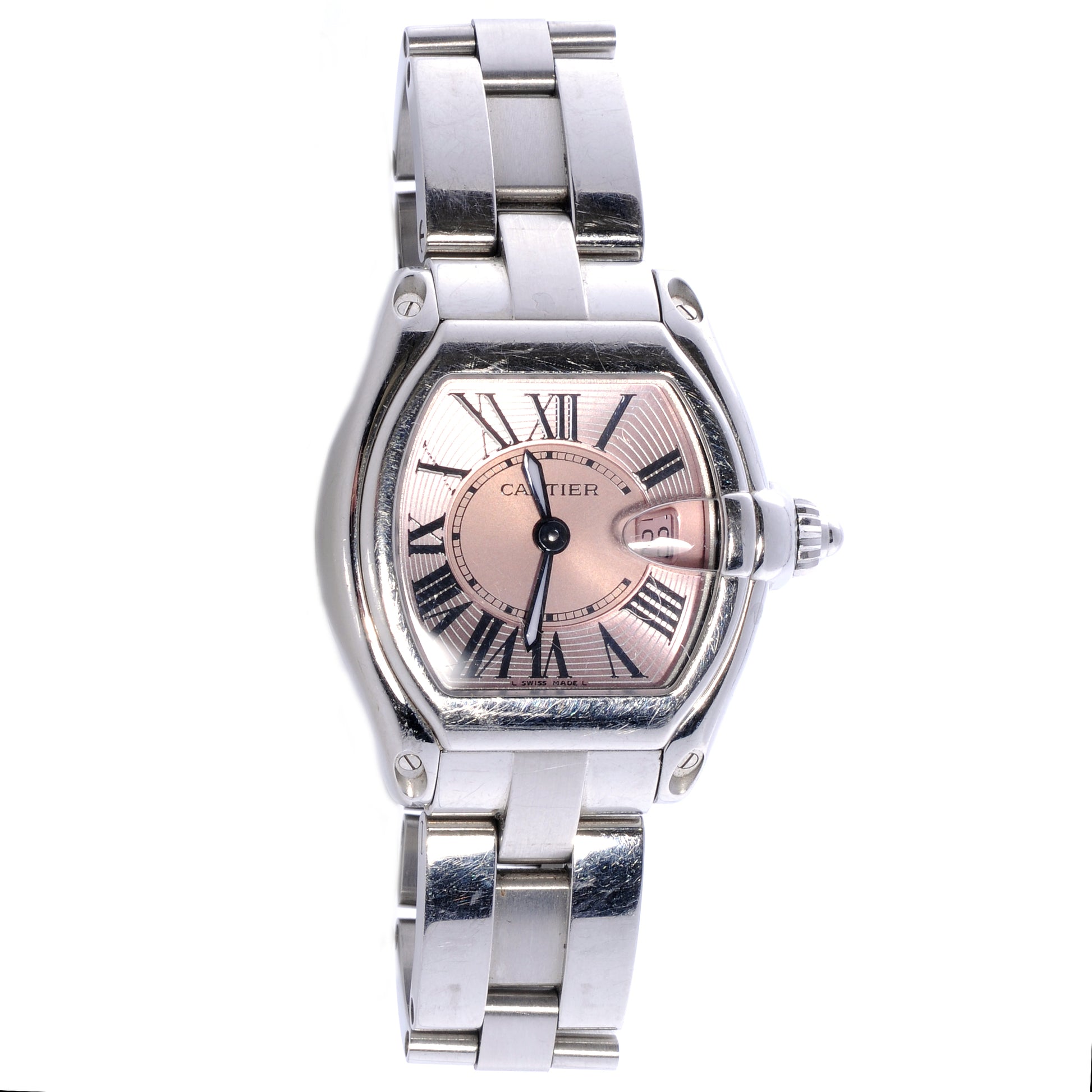 Cartier Stainless Steel 31mm Roadster Quartz Watch Pink 1 of 5
