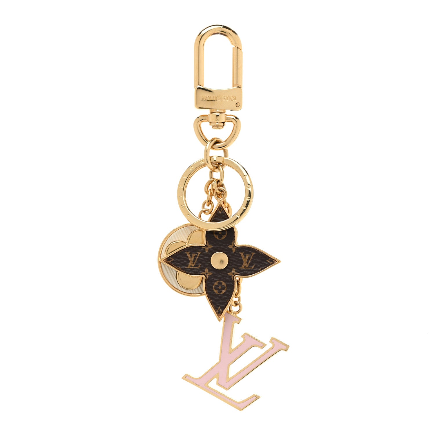 Louis Vuitton Spring Street Bag Charm Key Holder Gold 1 of 4