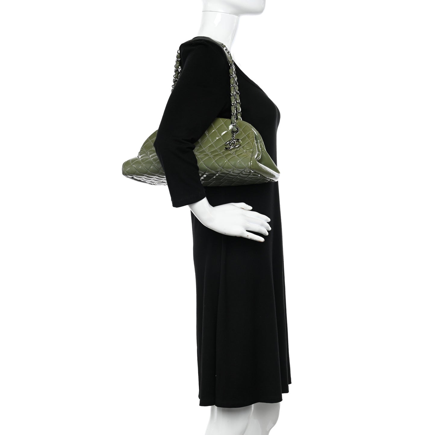 Patent Quilted Medium Just Mademoiselle Green