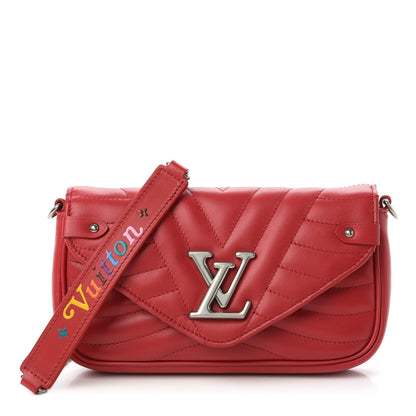 Louis Vuitton Calfskin New Wave Chain Pochette Scarlet 1 of 10