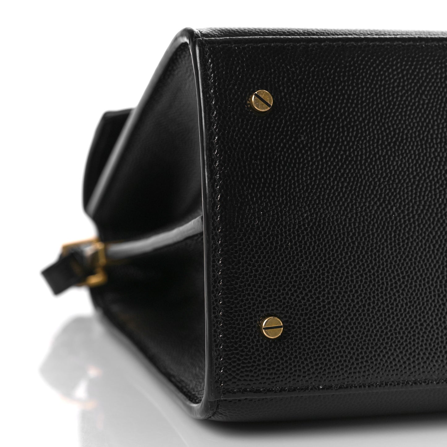 Grain de Poudre Medium Classic Monogram Cassandra Top Handle Black Rouge Legion