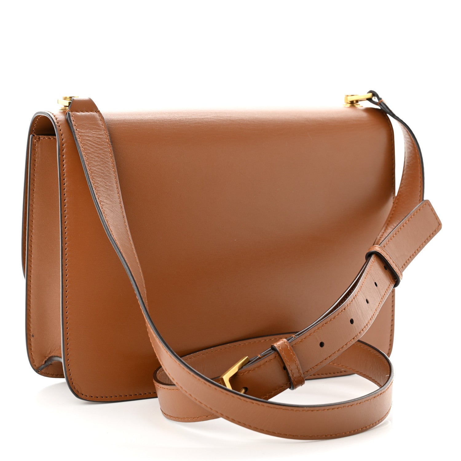 Saint Laurent Smooth Calfskin Carre Satchel Brick 3 of 9