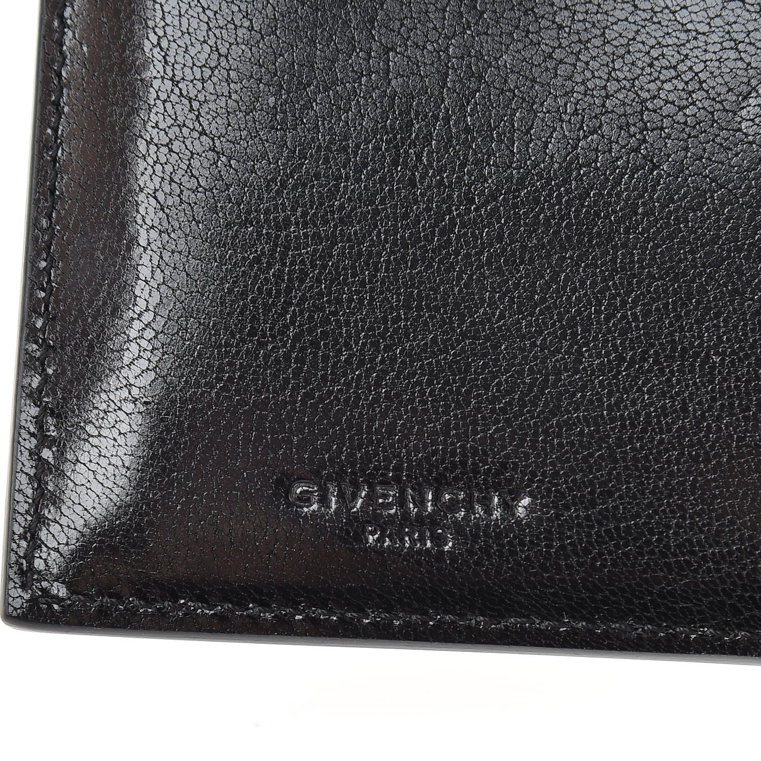 Givenchy Goatskin Diamond Quilted GV3 Medium Wallet Black 6 of 13