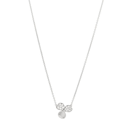 Tiffany Platinum Diamond .17ctw Small Paper Flowers Pendant Necklace 1 of 5