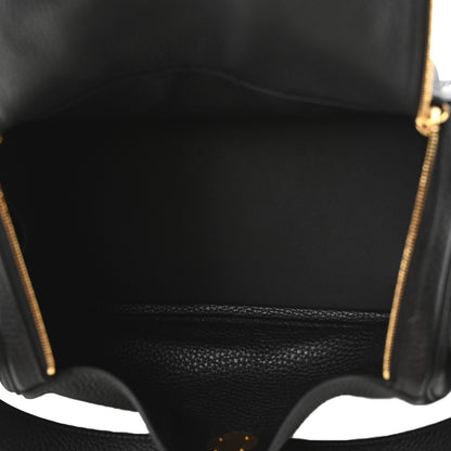 Hermes Taurillon Clemence Lindy 26 Black 5 of 11