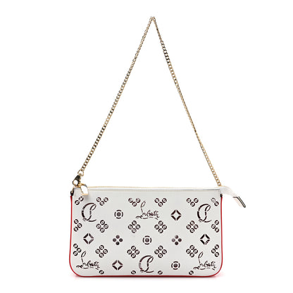 Christian Louboutin Calfskin Empire Loubinthesky Loubila Chain Clutch Bianco Loubi 1 of 13