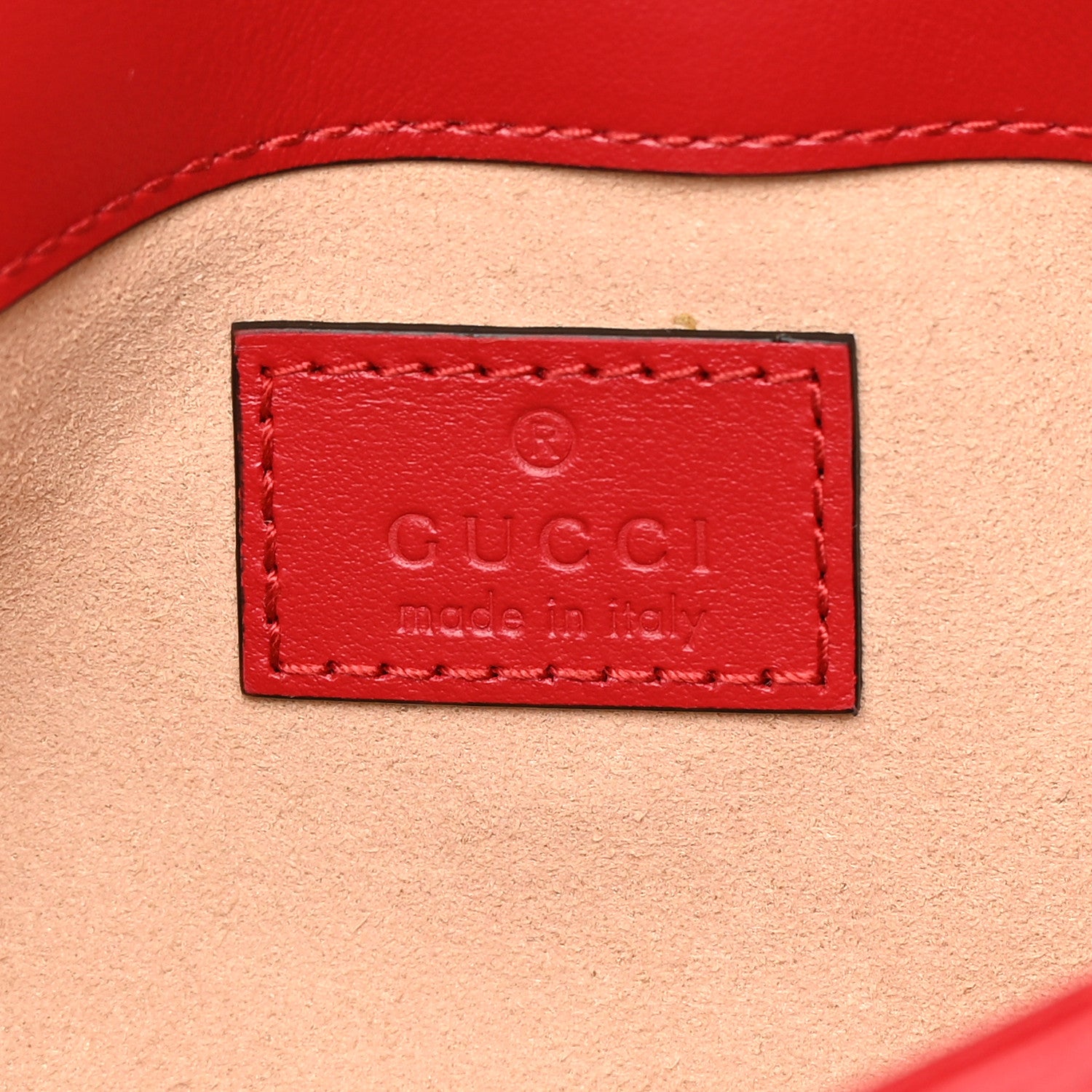 Gucci Calfskin Matelasse Super Mini GG Marmont Shoulder Bag Hibiscus Red 6 of 12