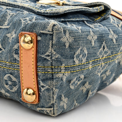 Louis Vuitton Monogram Denim Baggy PM Blue 9 of 9