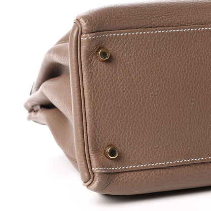 Hermes Taurillon Clemence Kelly Retourne 35 Etoupe 6 of 22