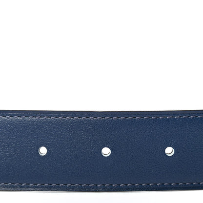 Hermes Box Togo 32mm Belt Strap 75 Bleu De Prusse Vert Maquis 3 of 4