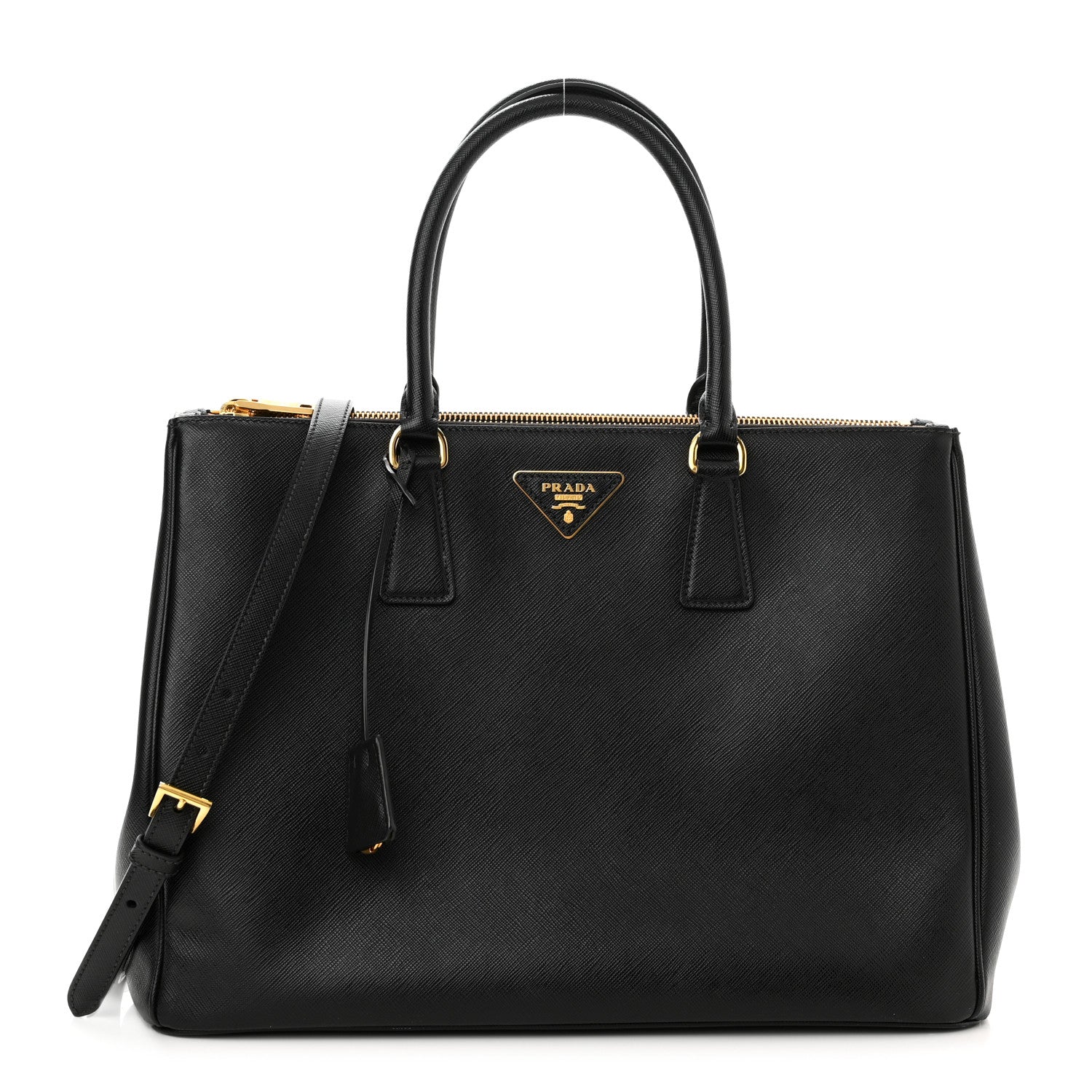 Prada Saffiano Medium Galleria Double Zip Tote Black 1 of 12