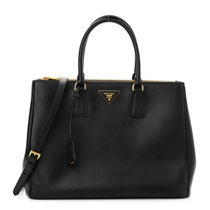 Prada Saffiano Medium Galleria Double Zip Tote Black 1 of 12
