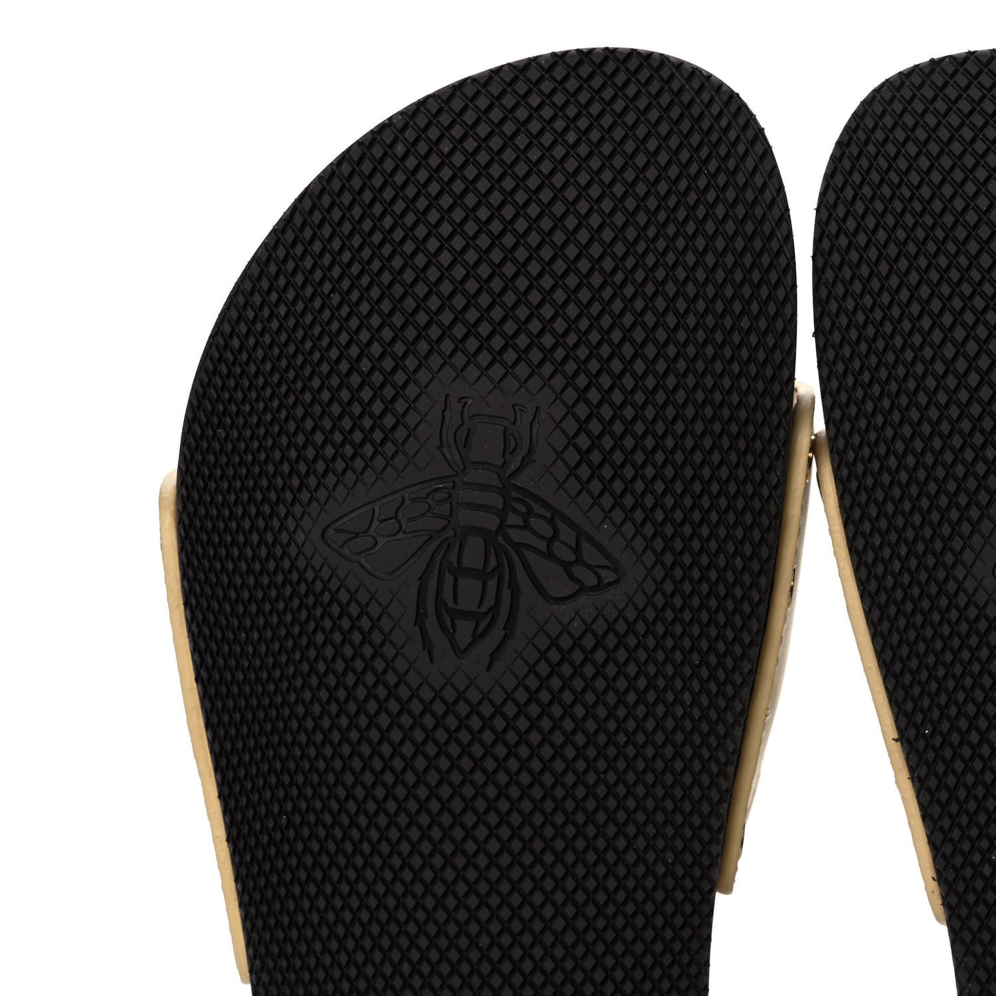 Calfskin Interlocking G Mens Slide Sandals 5 Burro