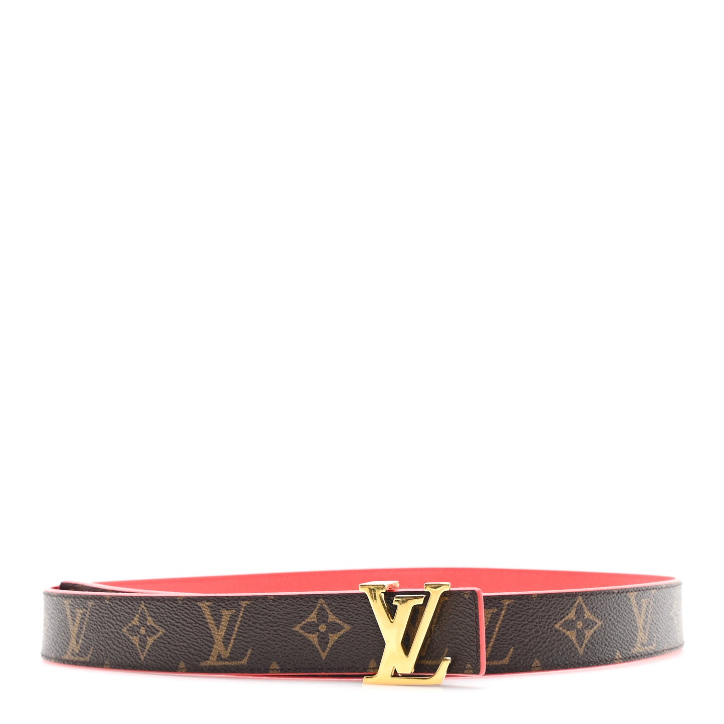 Monogram 30mm LV Initiales Reversible Belt 90 36 Coquelicot