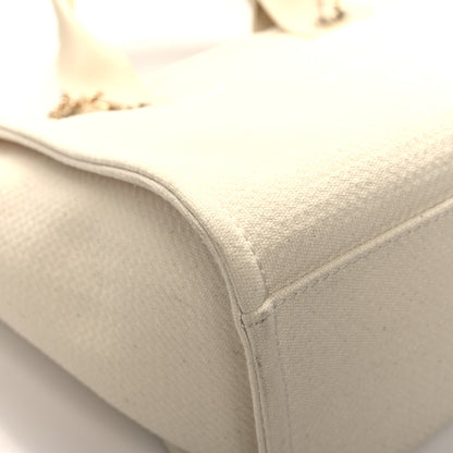 Chanel Mixed Fibers Small Deauville Tote White 11 of 15