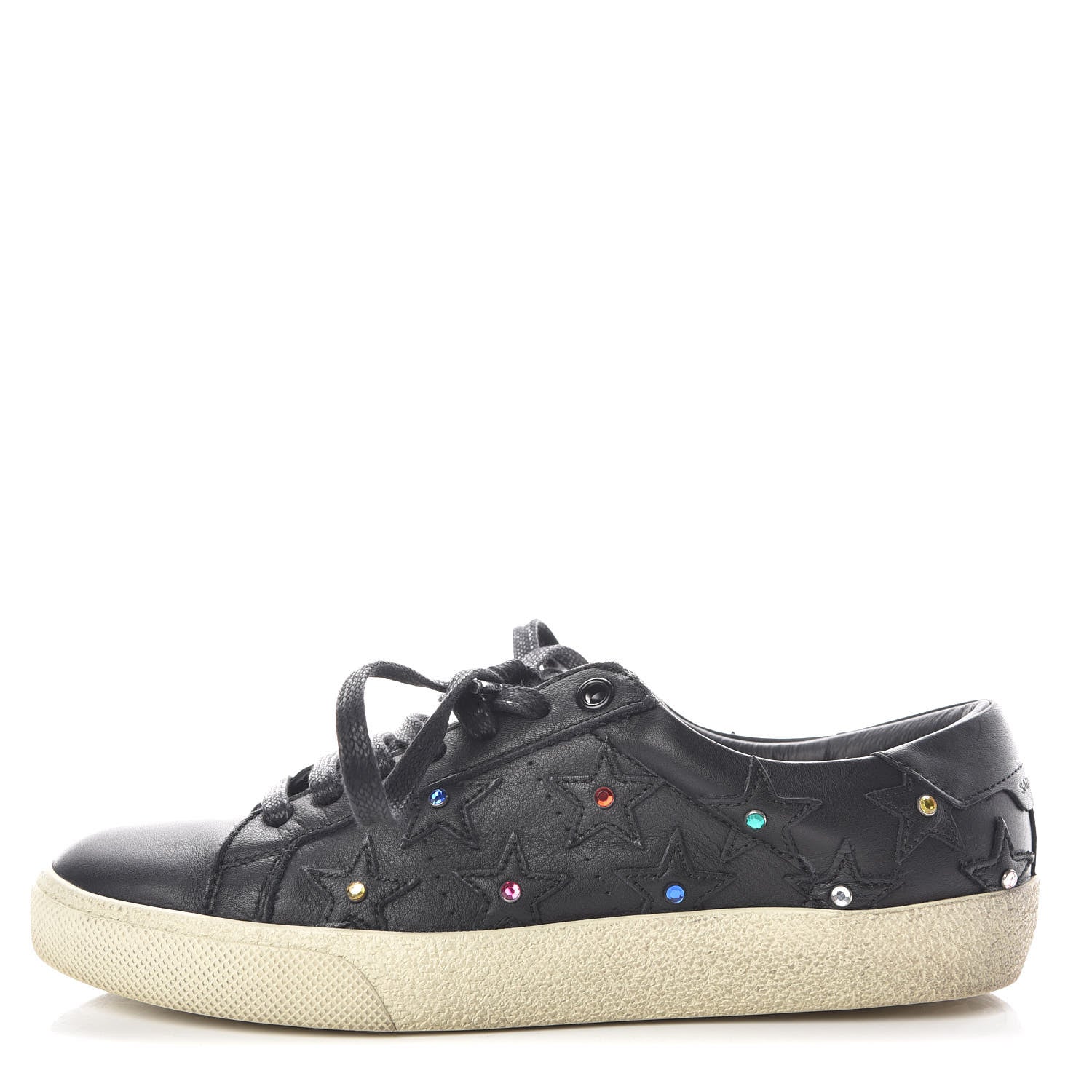 Saint Laurent Nappa Star Court Classic Sneakers 36.5 Black 1 of 9