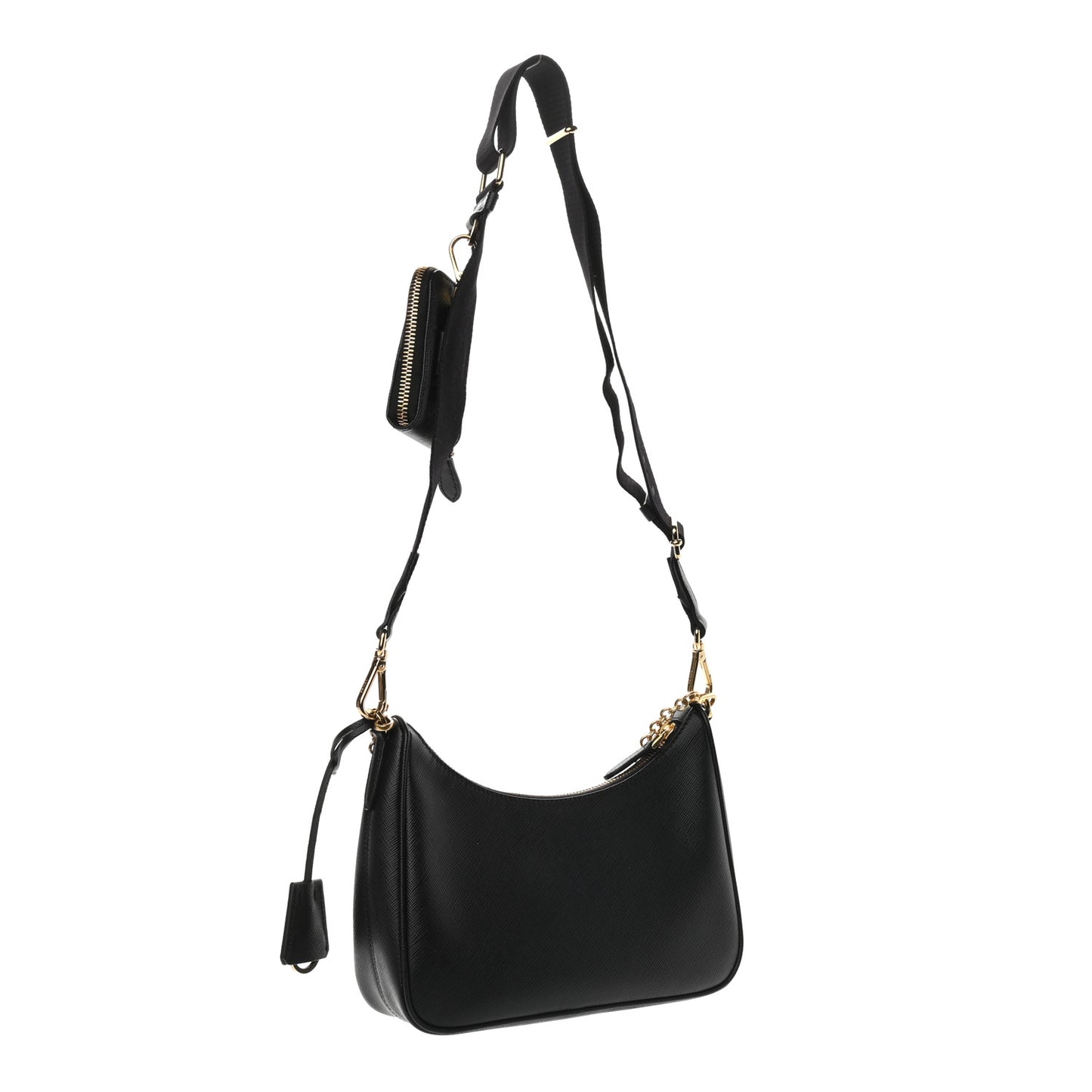 Saffiano Lux Re-Edition 2005 Shoulder Bag Black