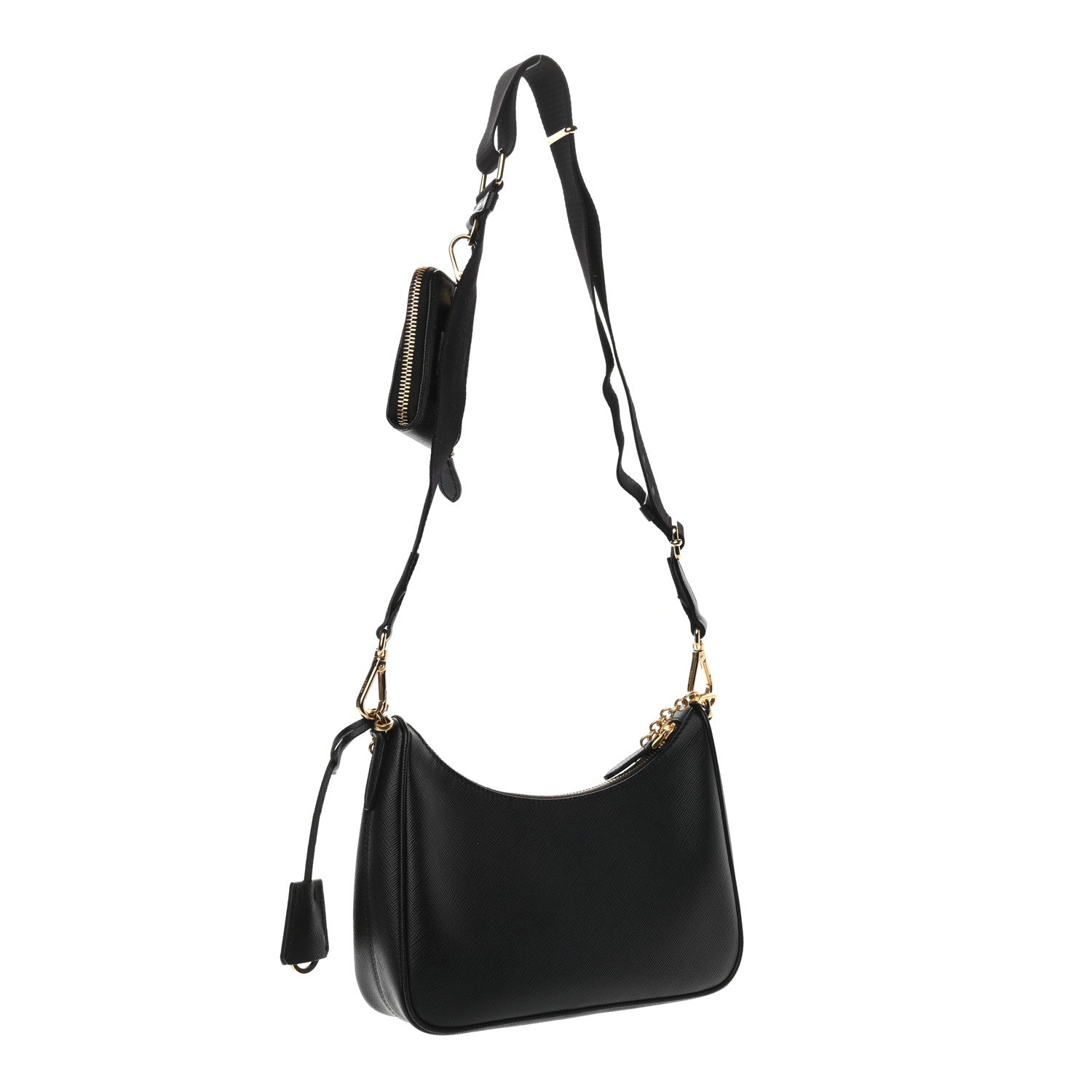 Prada Saffiano Lux Re-Edition 2005 Shoulder Bag Black 3 of 10