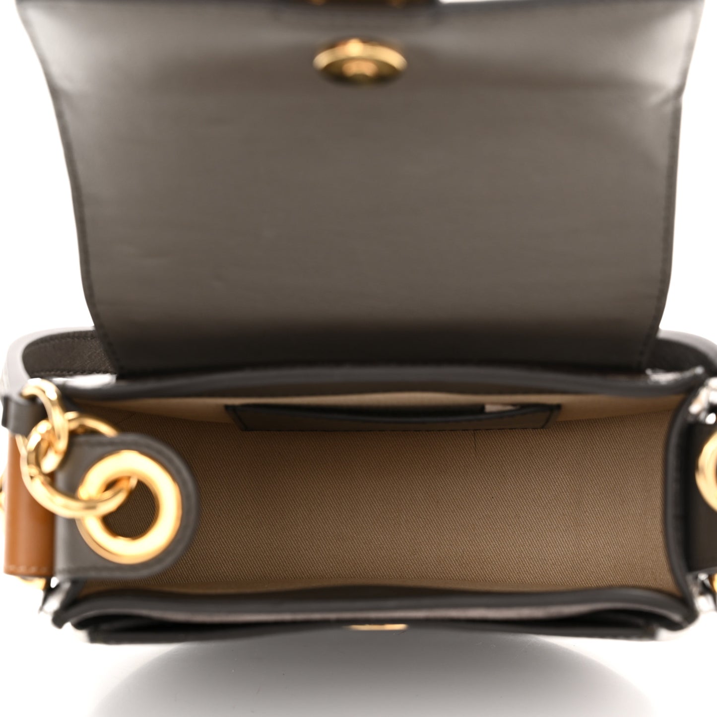 Calfskin Crocodile Embossed Small Tess Bag Profound Brown