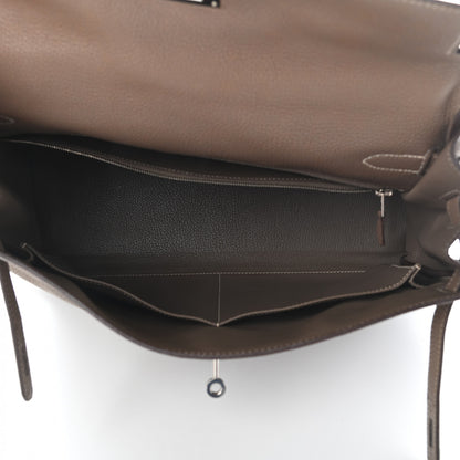 Hermes Togo Kelly Retourne 35 Etoupe 5 of 10