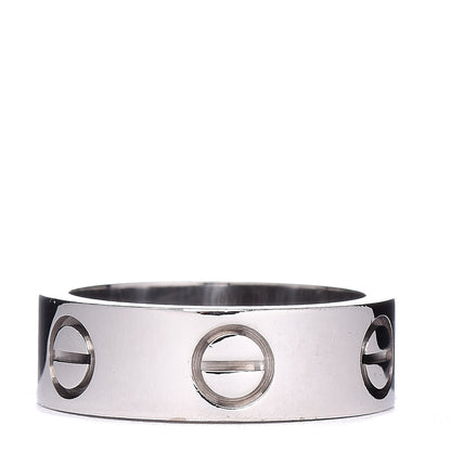 Cartier 18K White Gold 5.5mm LOVE Ring 47 4 1 of 4