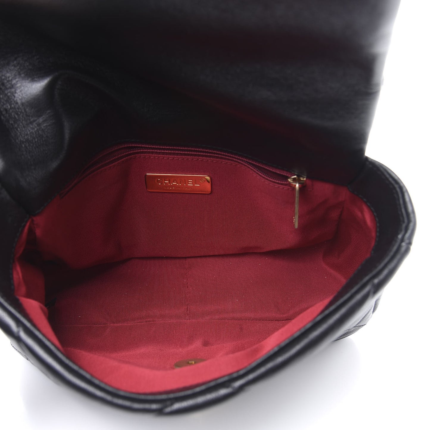 Goatskin Quilted Medium 19 Flap Black