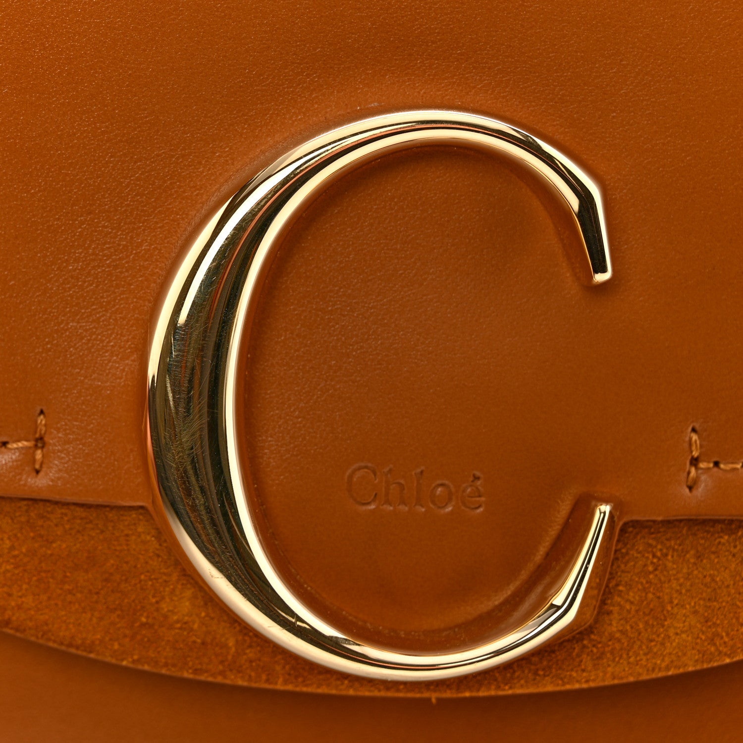 Chloe Calfskin Mini C Double Carry Autumnal Brown 11 of 12
