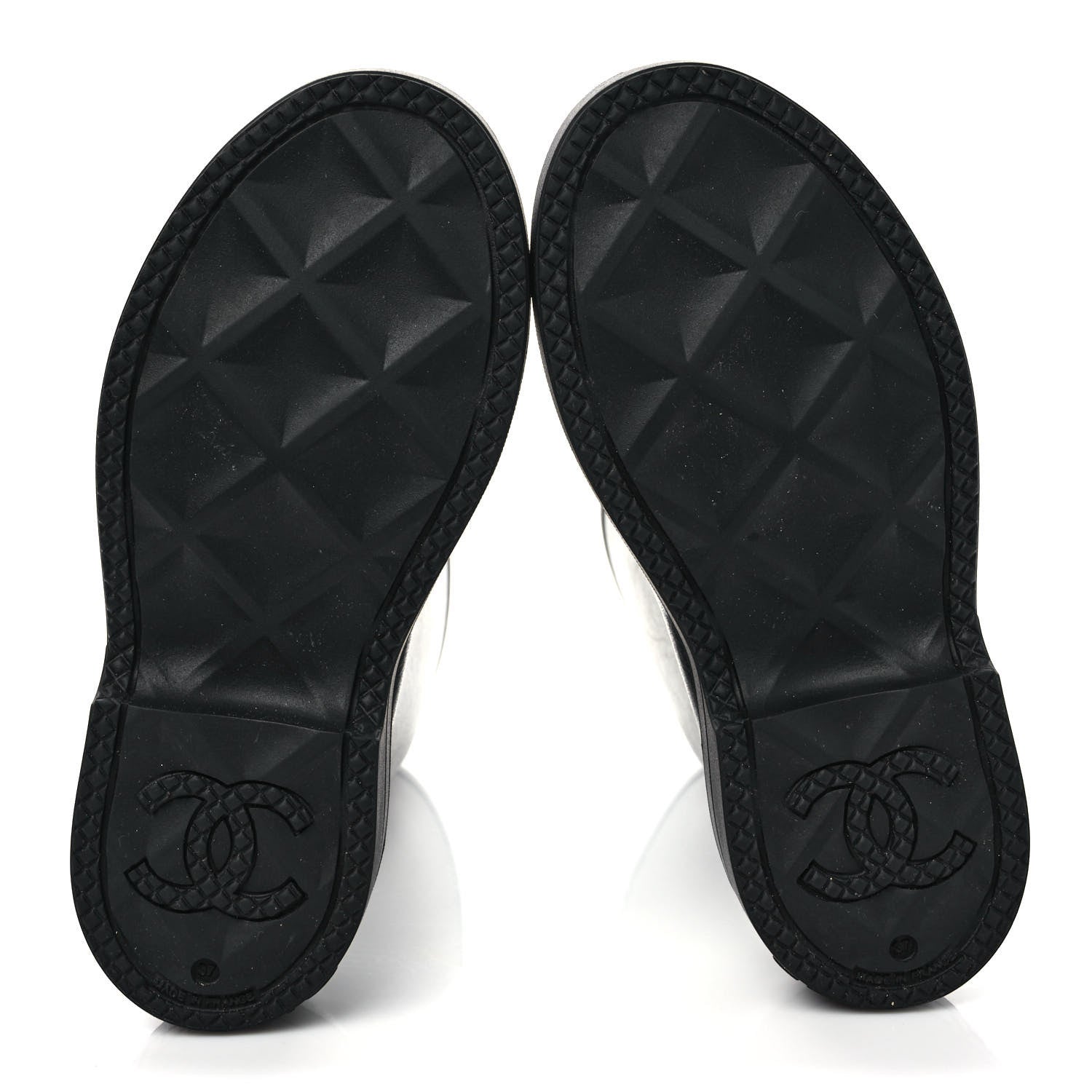 Chanel Caoutchouk CC High Boots 37 Black 6 of 8