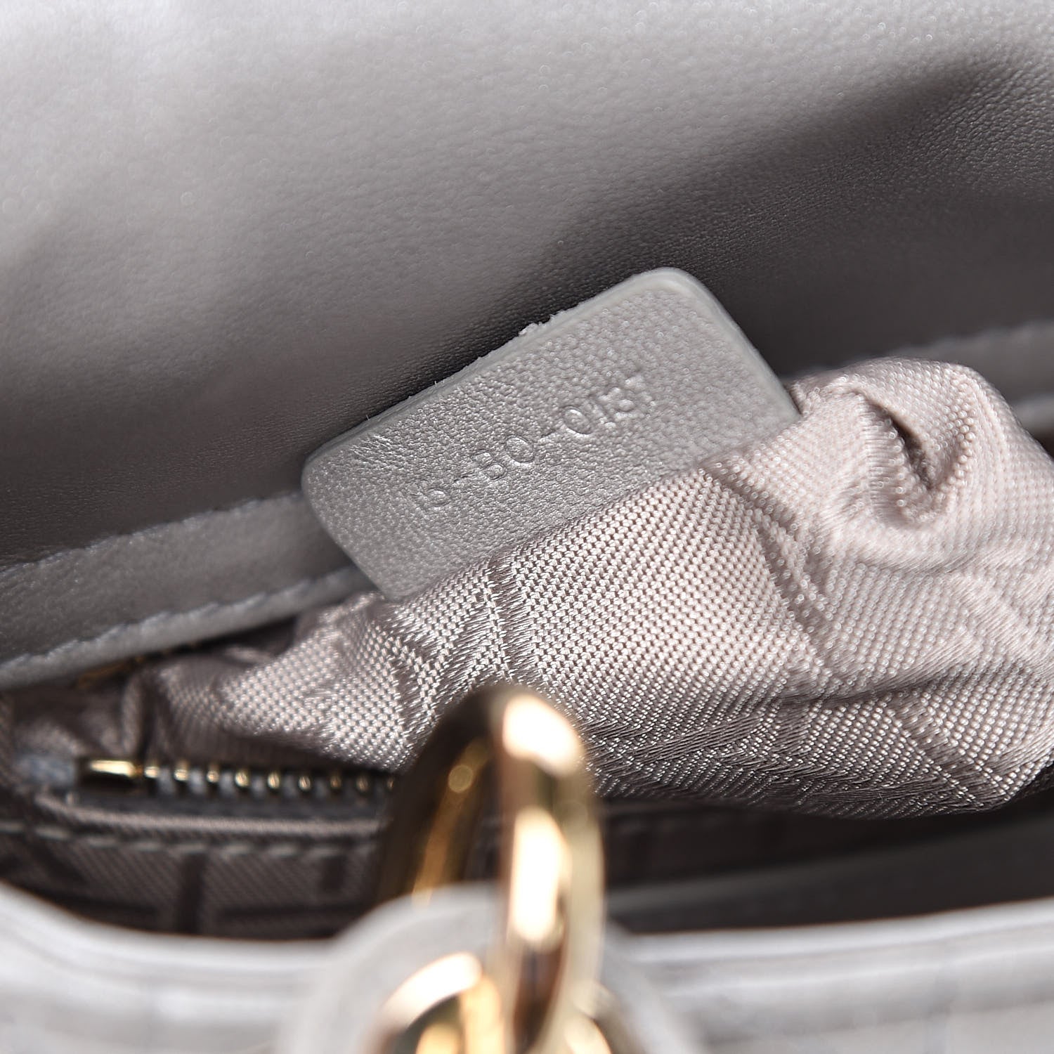 Christian Dior Metallic Lambskin Cannage Mini Lady Dior Grey 7 of 10