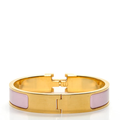 Hermes Enamel Narrow Clic Clac H Bracelet PM Rose Dragee 3 of 5