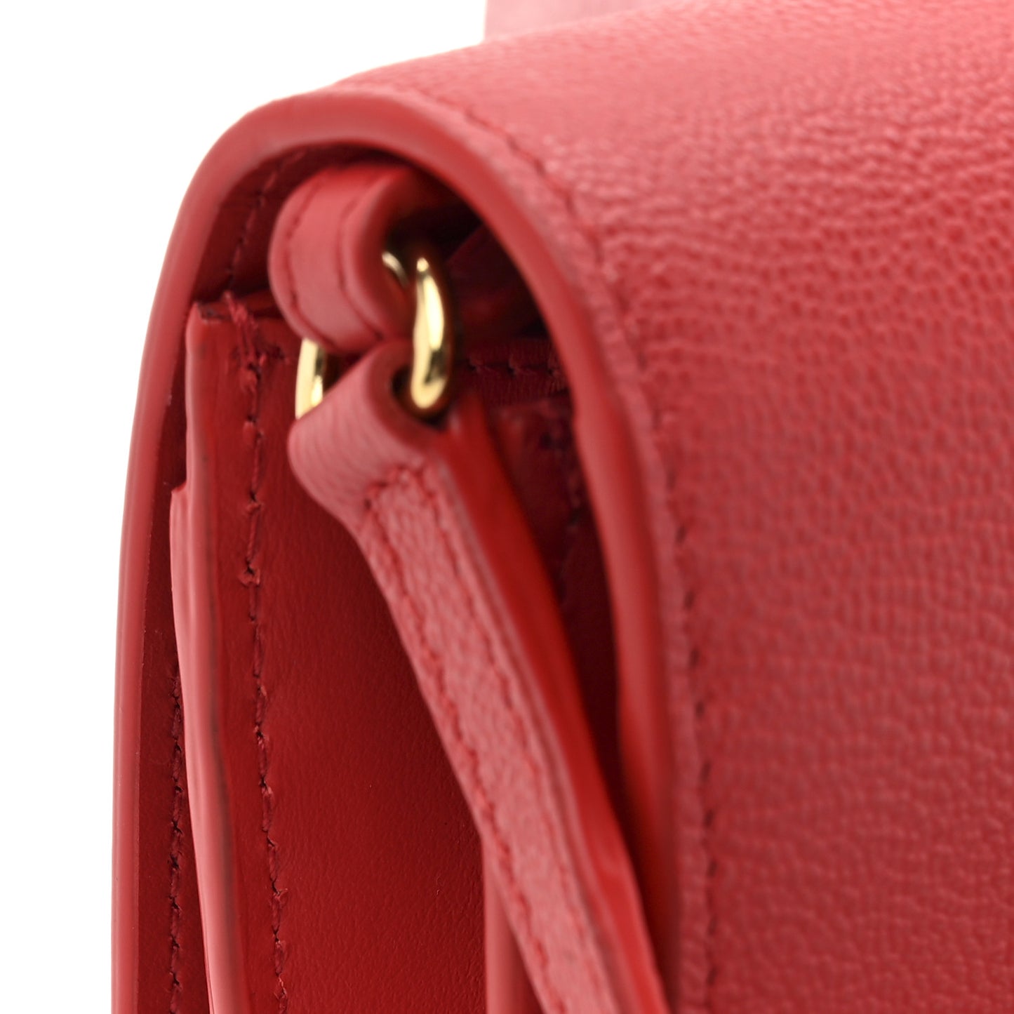Calfskin Logo Hazelmere Wallet With Detachable Strap Red