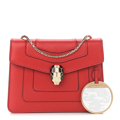 Bulgari Calfskin Serpenti Forever Crossbody Bag Red 1 of 10
