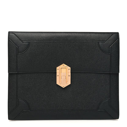 Hermes Epsom Fleche D Or Clutch Black 1 of 12