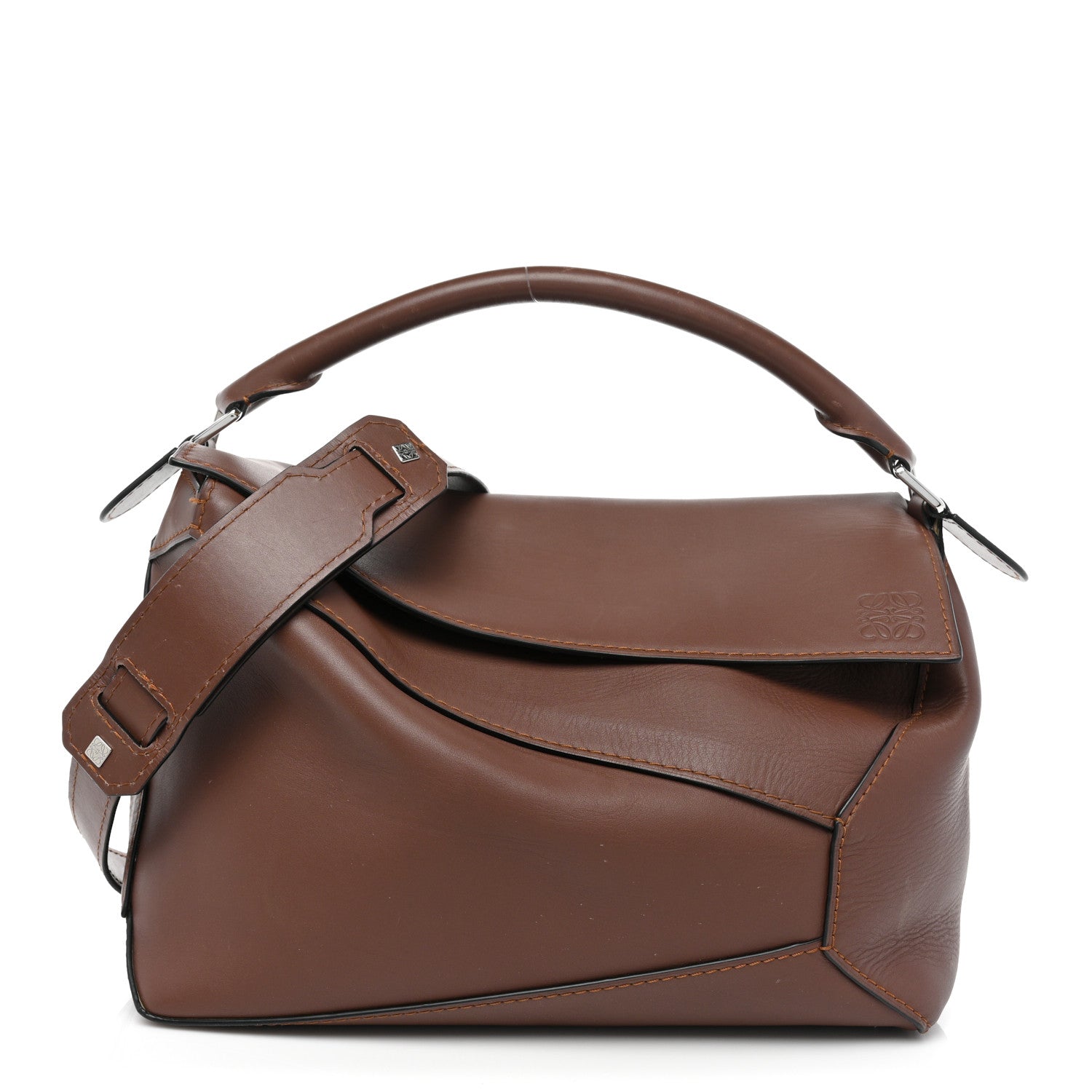 Loewe Calfskin Large Puzzle Bag Brown 1 of 22