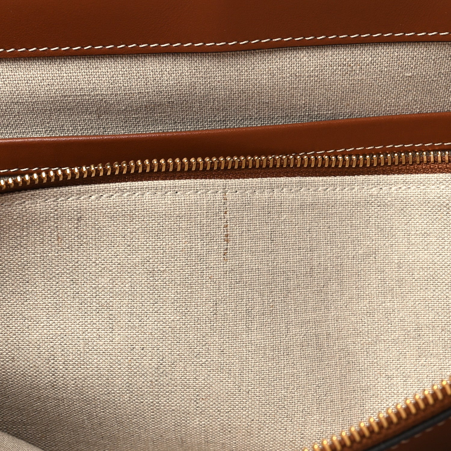 Celine Canvas Calfskin Medium Cabas 16 Tote Natural Tan 11 of 11