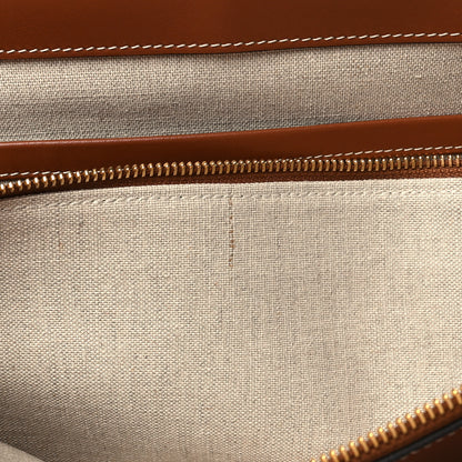 Celine Canvas Calfskin Medium Cabas 16 Tote Natural Tan 11 of 11