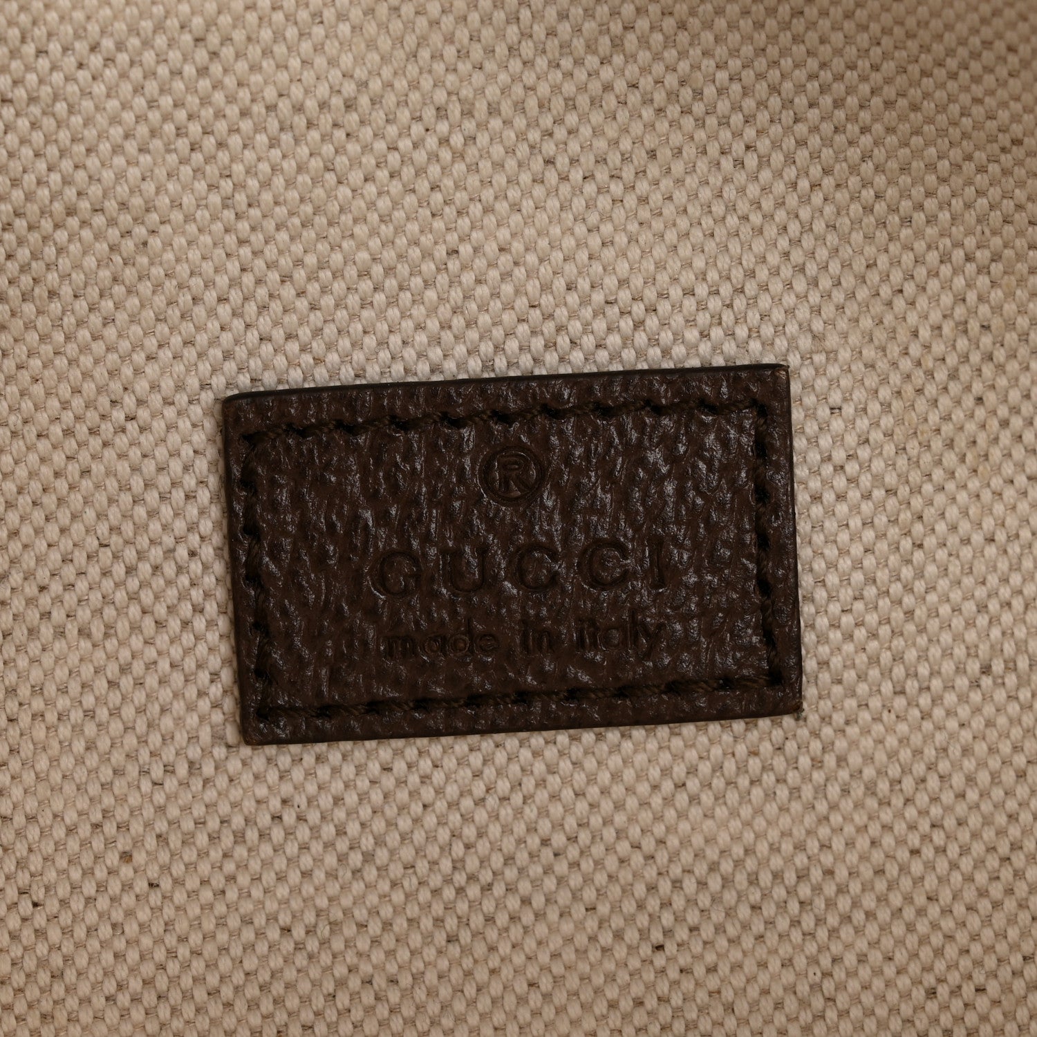 Gucci Monogram Jumbo GG Textured Dollar Calfskin Web Belt Bag Camel Ebony New Acero 6 of 11