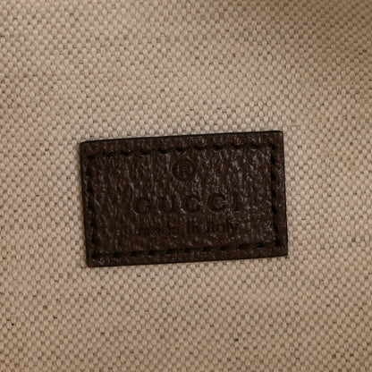 Gucci Monogram Jumbo GG Textured Dollar Calfskin Web Belt Bag Camel Ebony New Acero 6 of 11