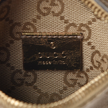 Gucci GG Monogram Web Double Pocket Belt Bag Gold Pink 6 of 12