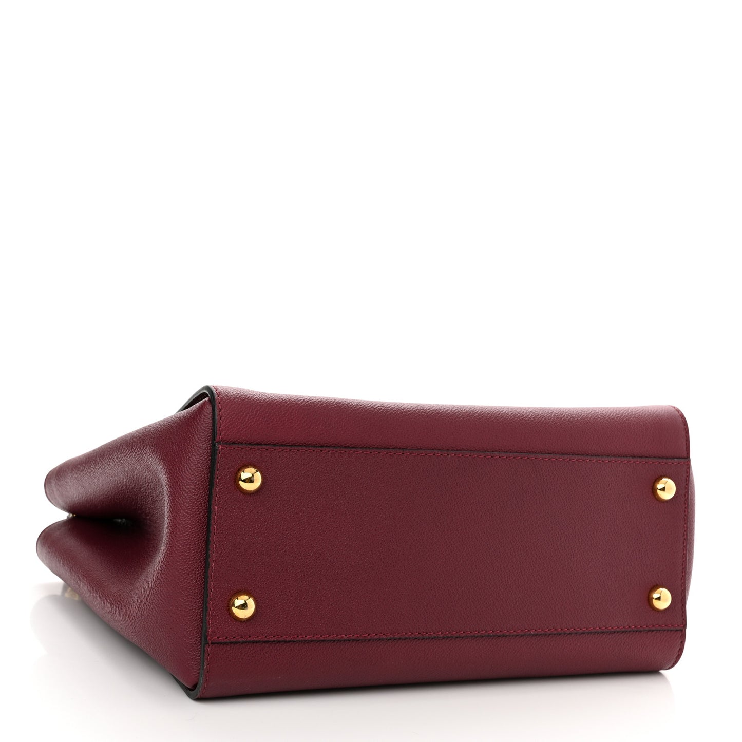 Soft Grain Medium Buckle Tote Dark Plum