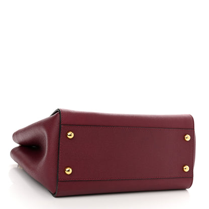 Burberry Soft Grain Medium Buckle Tote Dark Plum 4 of 10