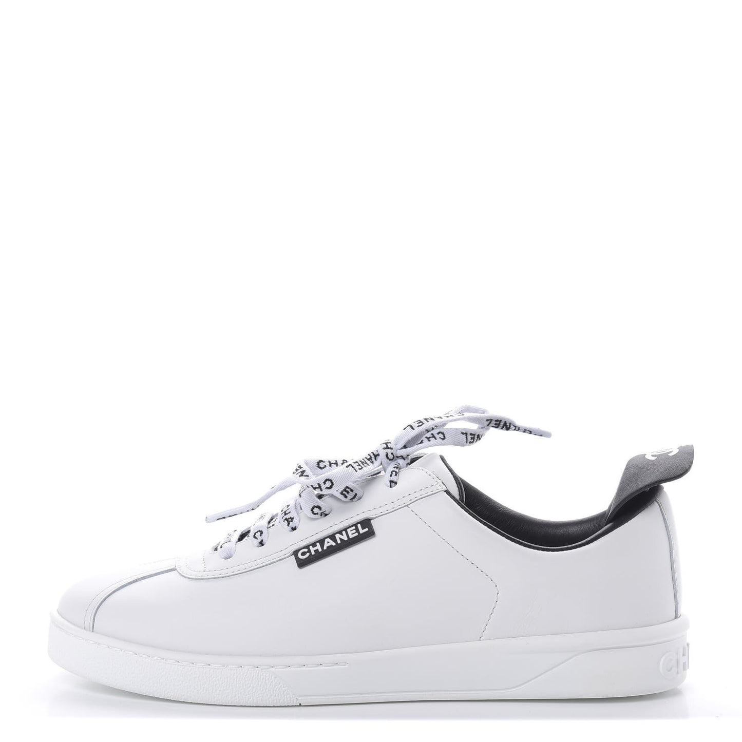 Calfskin CC Sneakers 38 White