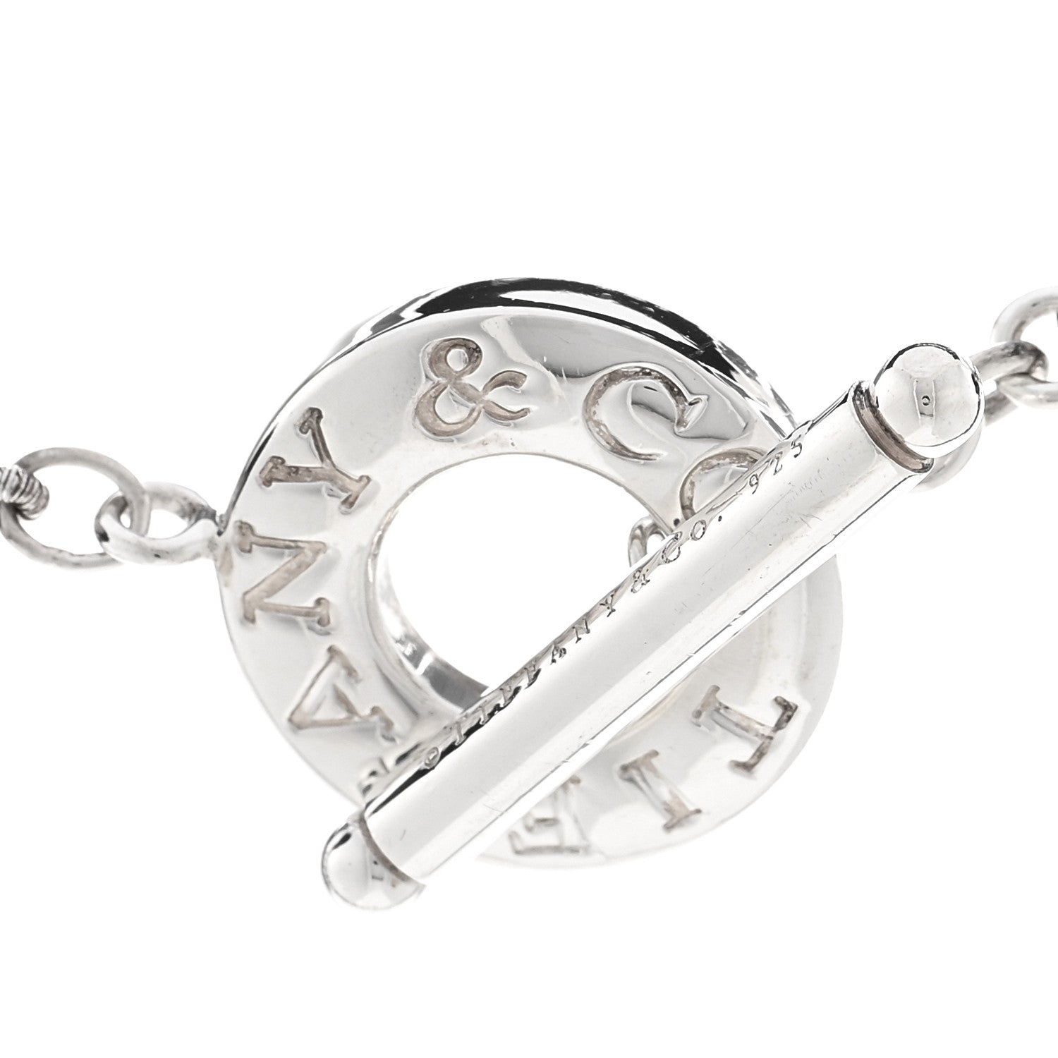 Tiffany Sterling Silver Black Onyx Bead Toggle Necklace 4 of 5